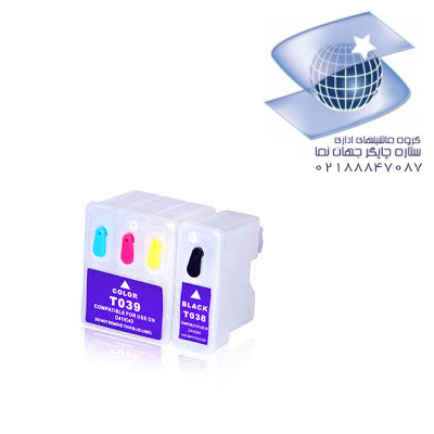 کارتریج قابل شارژ جوهری اپسون مدل T038 و T039 -چهار رنگ
